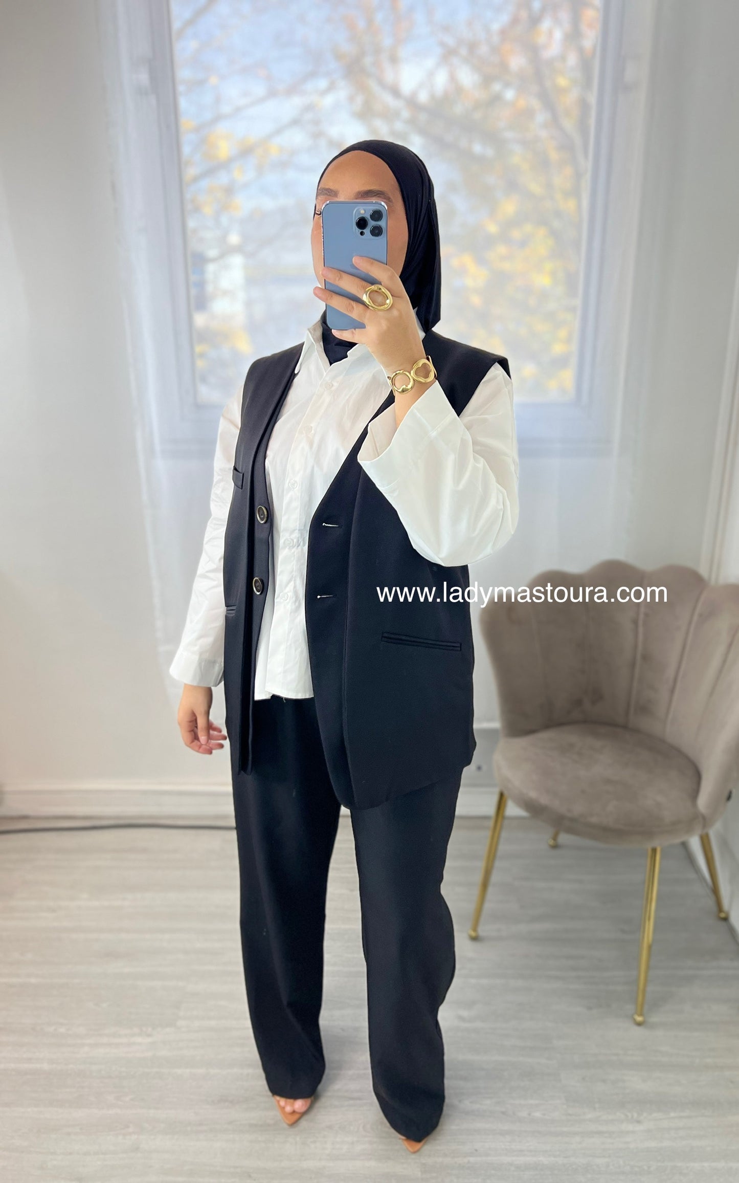 Blazer sans manches - Noir