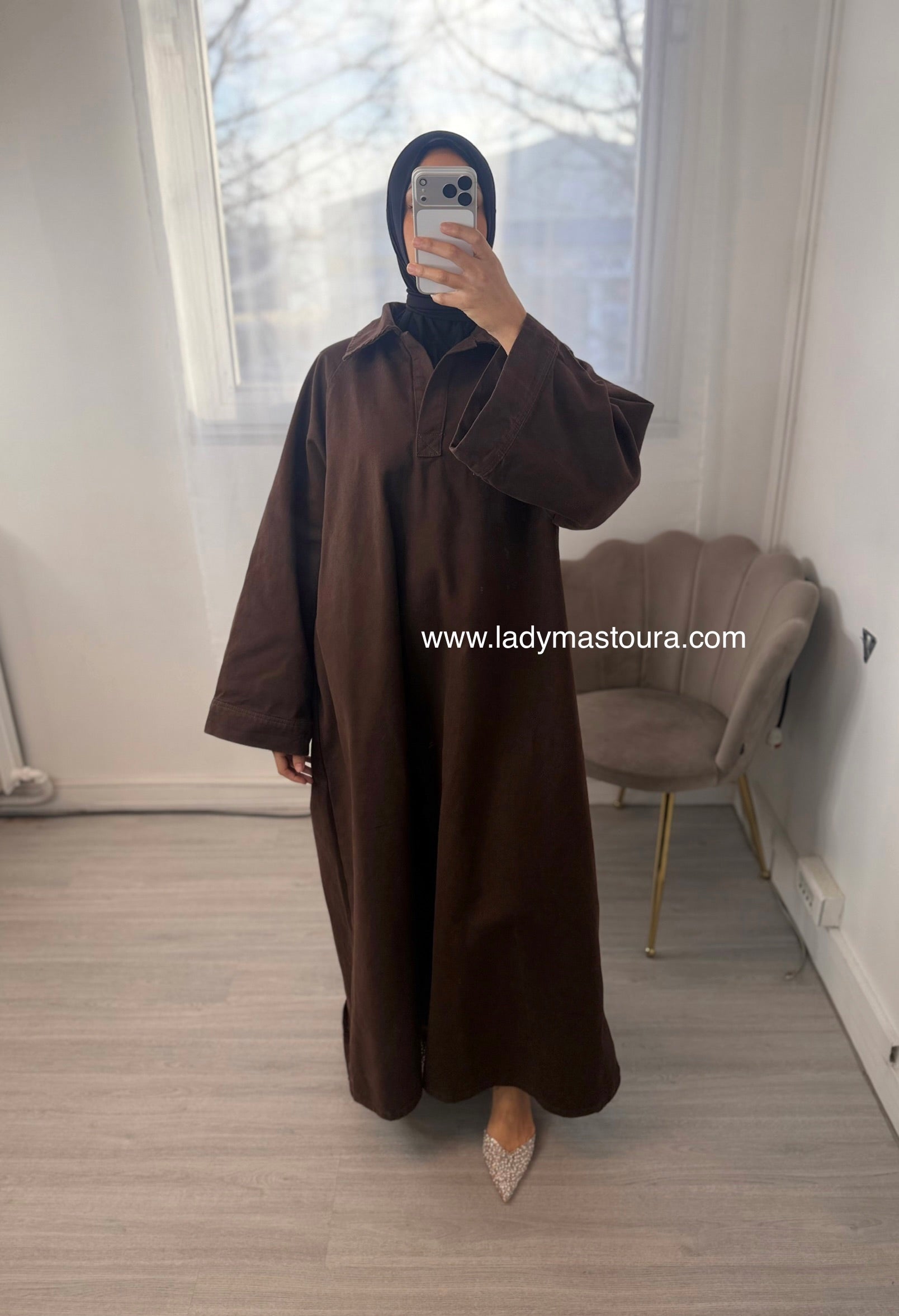 Robe en Denim - Chocolat