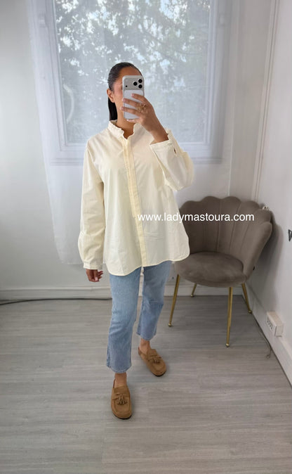 Chemise à col - Crème