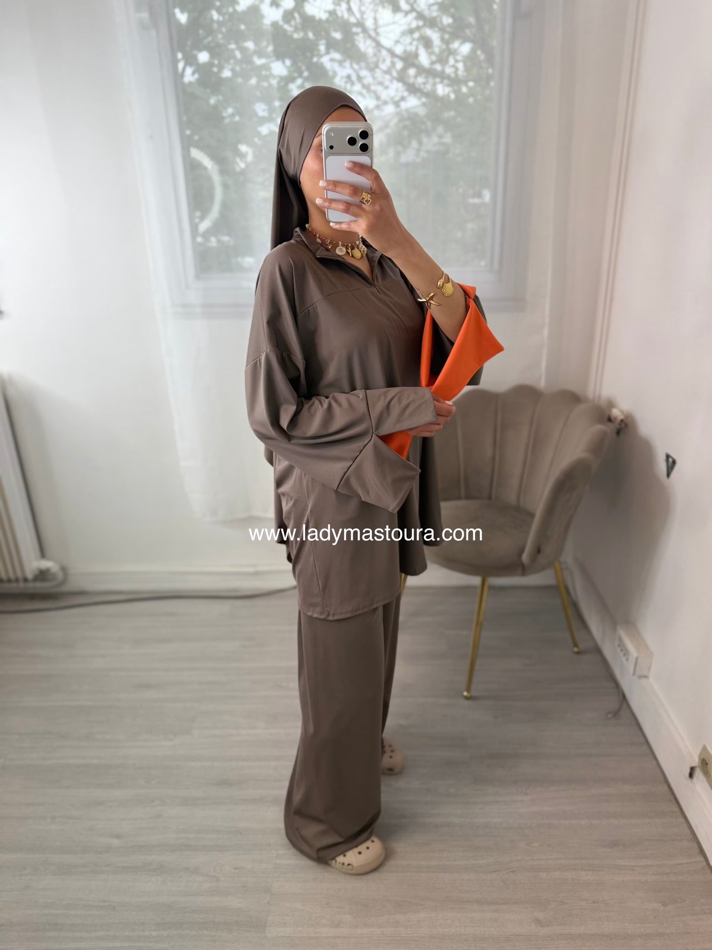 Burkini Bicolore - Taupe et Orange