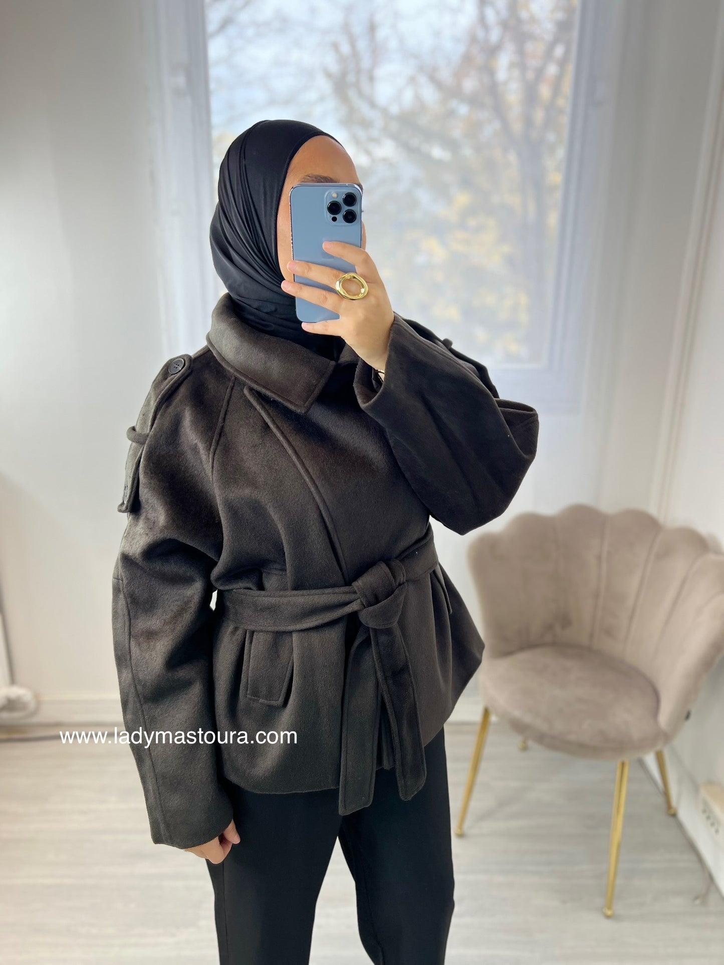 Manteau Sonia Laine - Chocolat