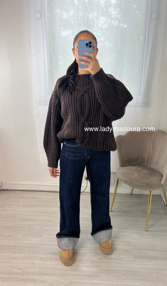 Pull en maille tressé - Plusieurs coloris