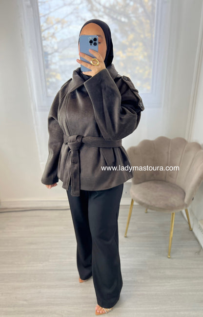 Manteau Sonia Laine - Chocolat