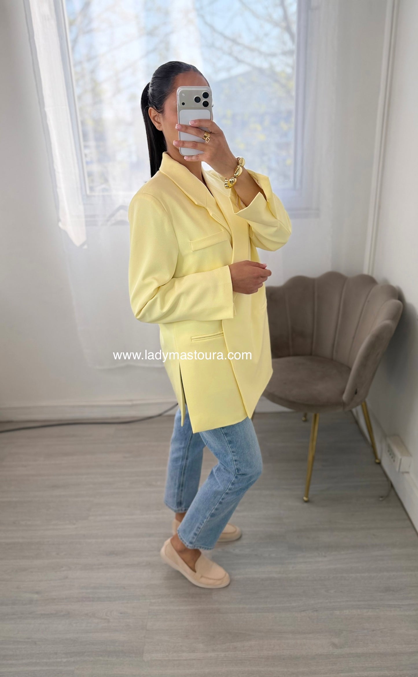 Blazer asymétrique - Jaune