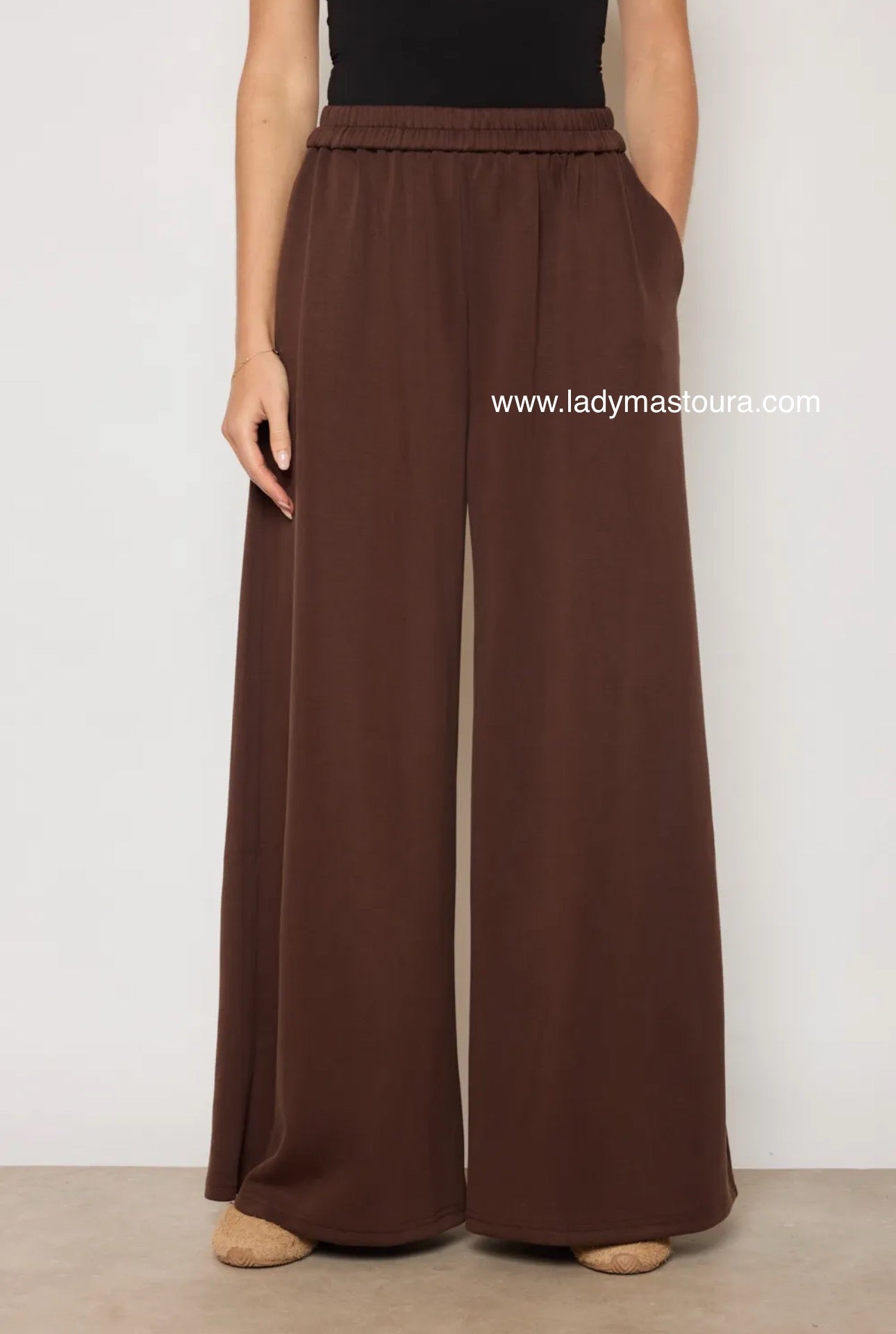 Pantalon Coupe large - Marron