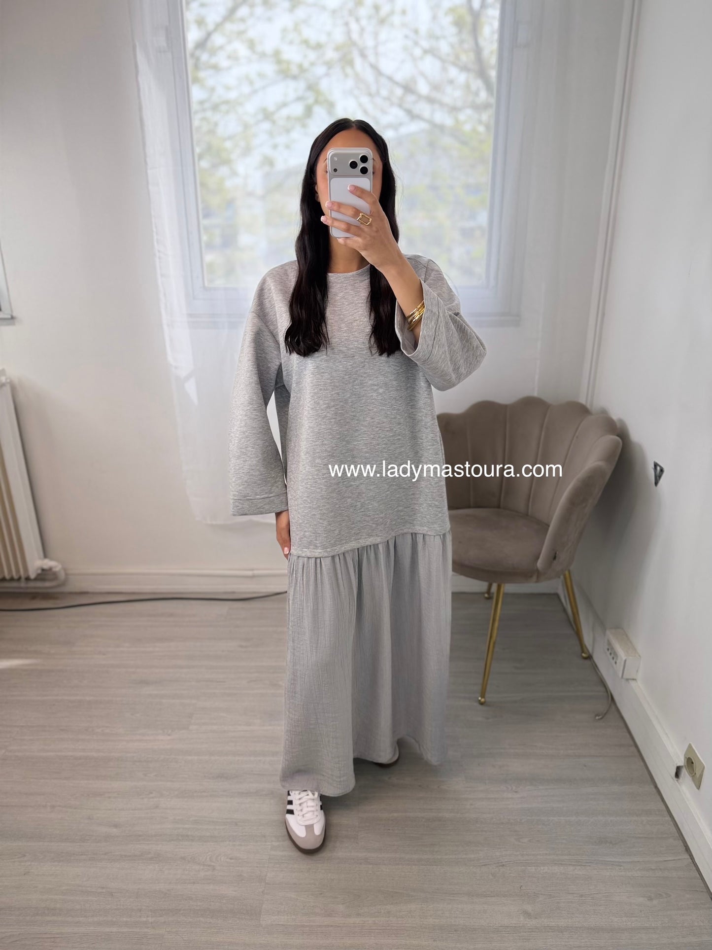 Robe Manche longue - Grise
