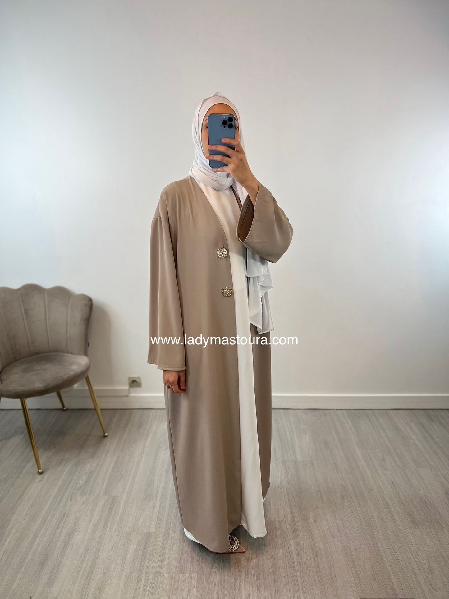 Kimono Halima - Taupe - Qualité premium