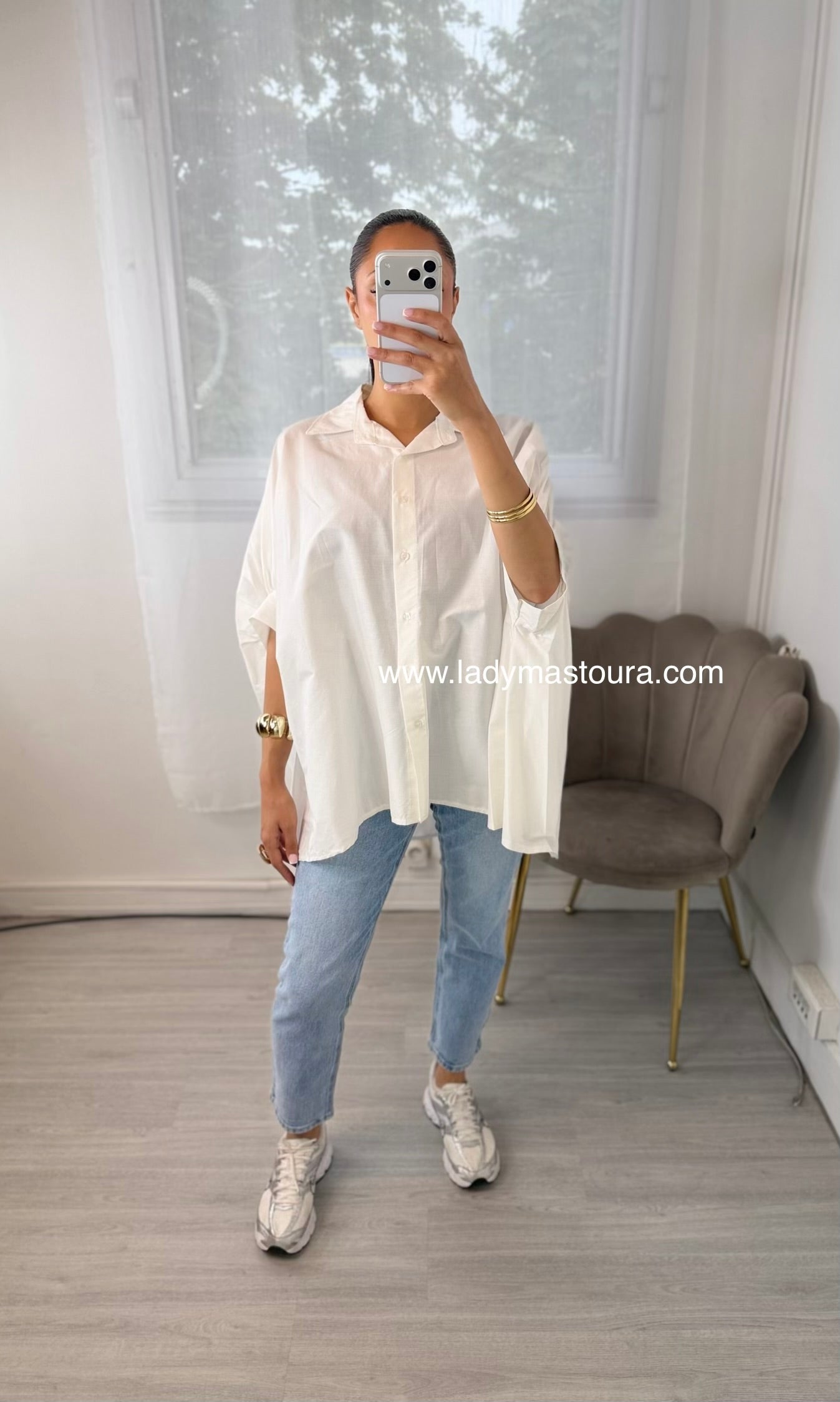 Chemise en popeline - Blanche