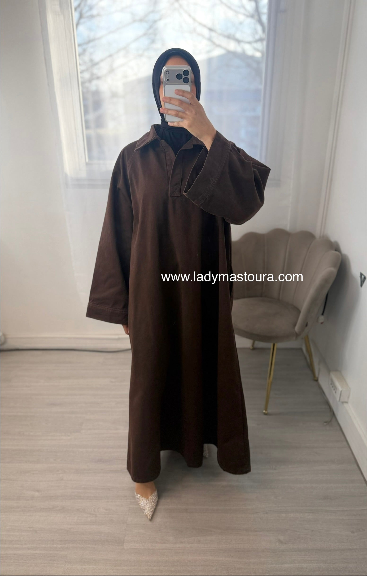 Robe en Denim - Chocolat