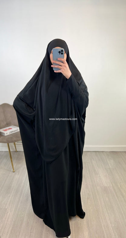 Ensemble Khimar + Abaya en jazz - (Plusieurs coloris)