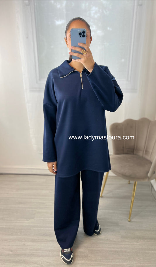 Ensemble Zip - Bleu