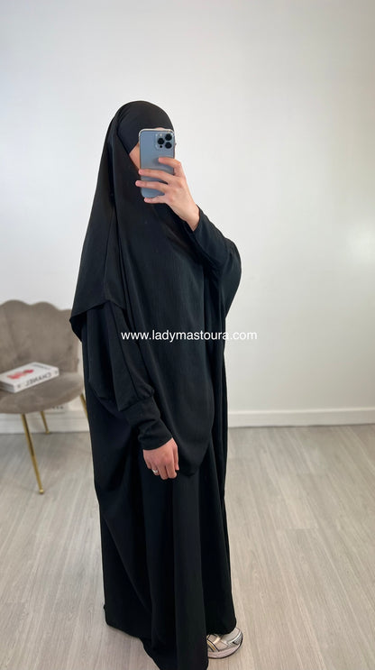 Ensemble Khimar + Abaya en jazz - (Plusieurs coloris)
