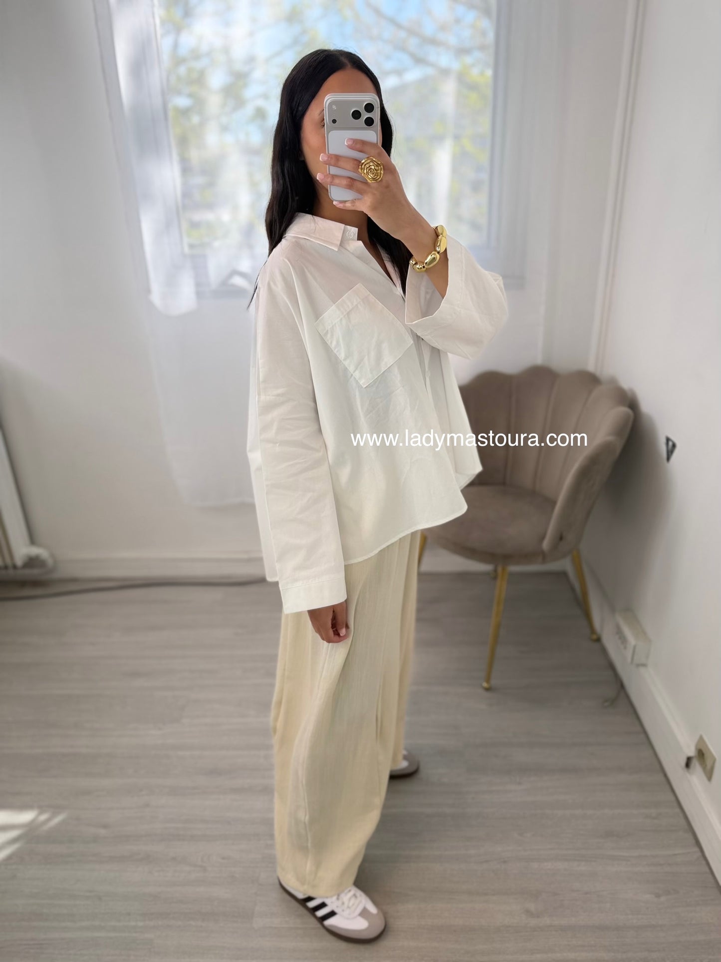 Pantalon Effet lin - Beige