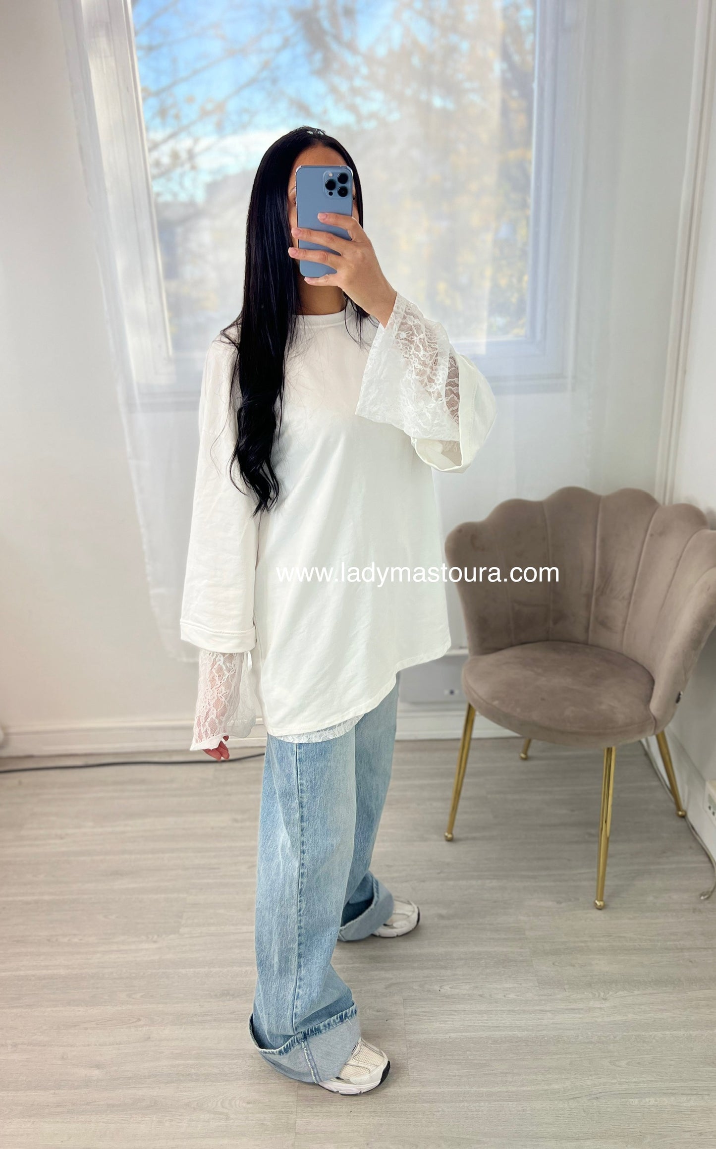 Haut dentelle oversize - Plusieurs coloris
