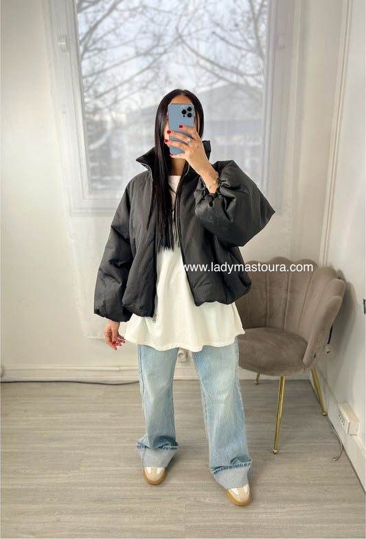 Doudoune évasée - Noire