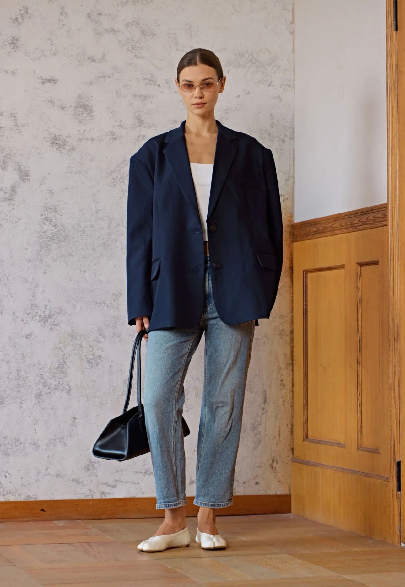 Blazer Droit - Bleu marine
