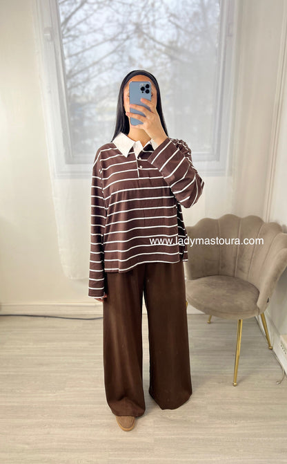 Polo  Marin - Chocolat