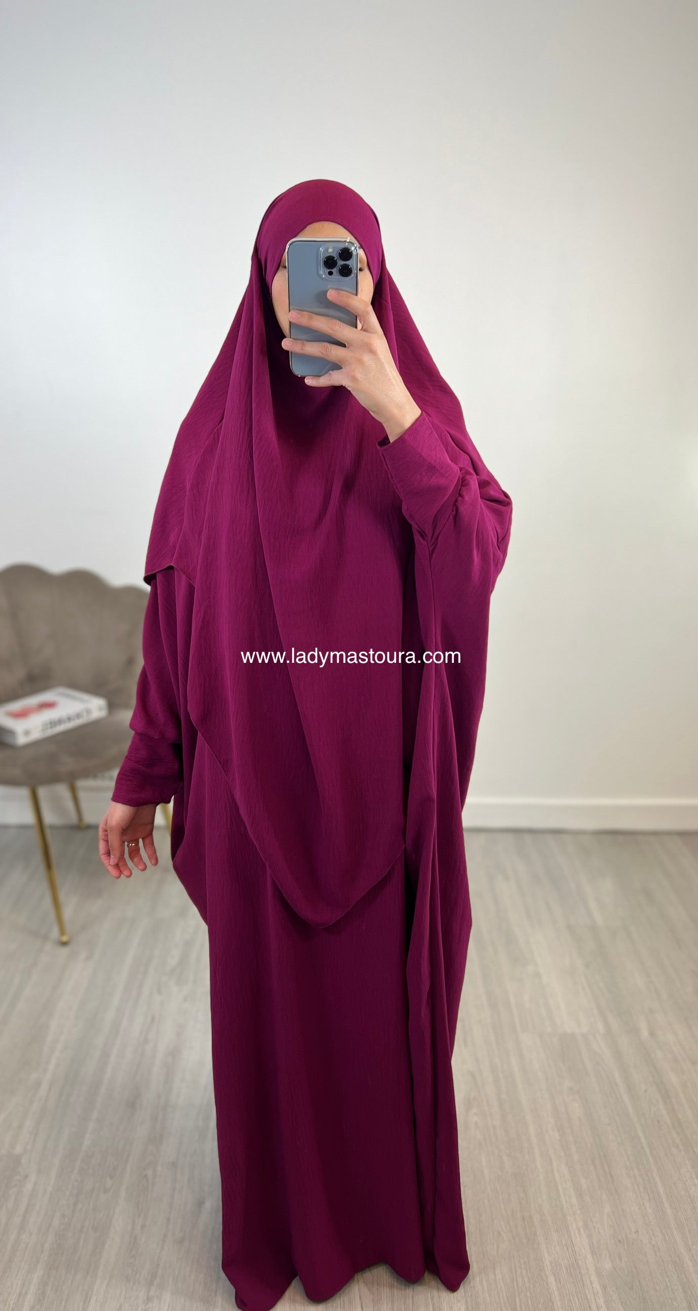 Ensemble Khimar + Abaya en jazz - (Plusieurs coloris)