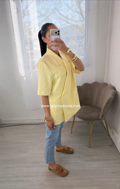 Blazer manches courtes - Jaune