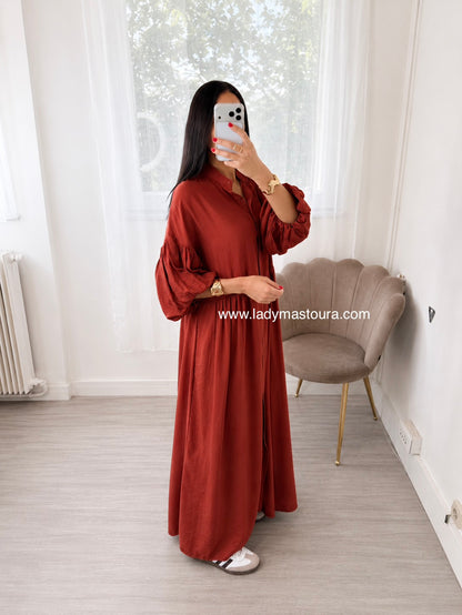 Robe Manche 3/4 - Rouille