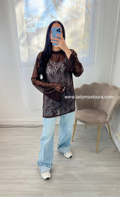 Haut dentelle oversize - Plusieurs coloris