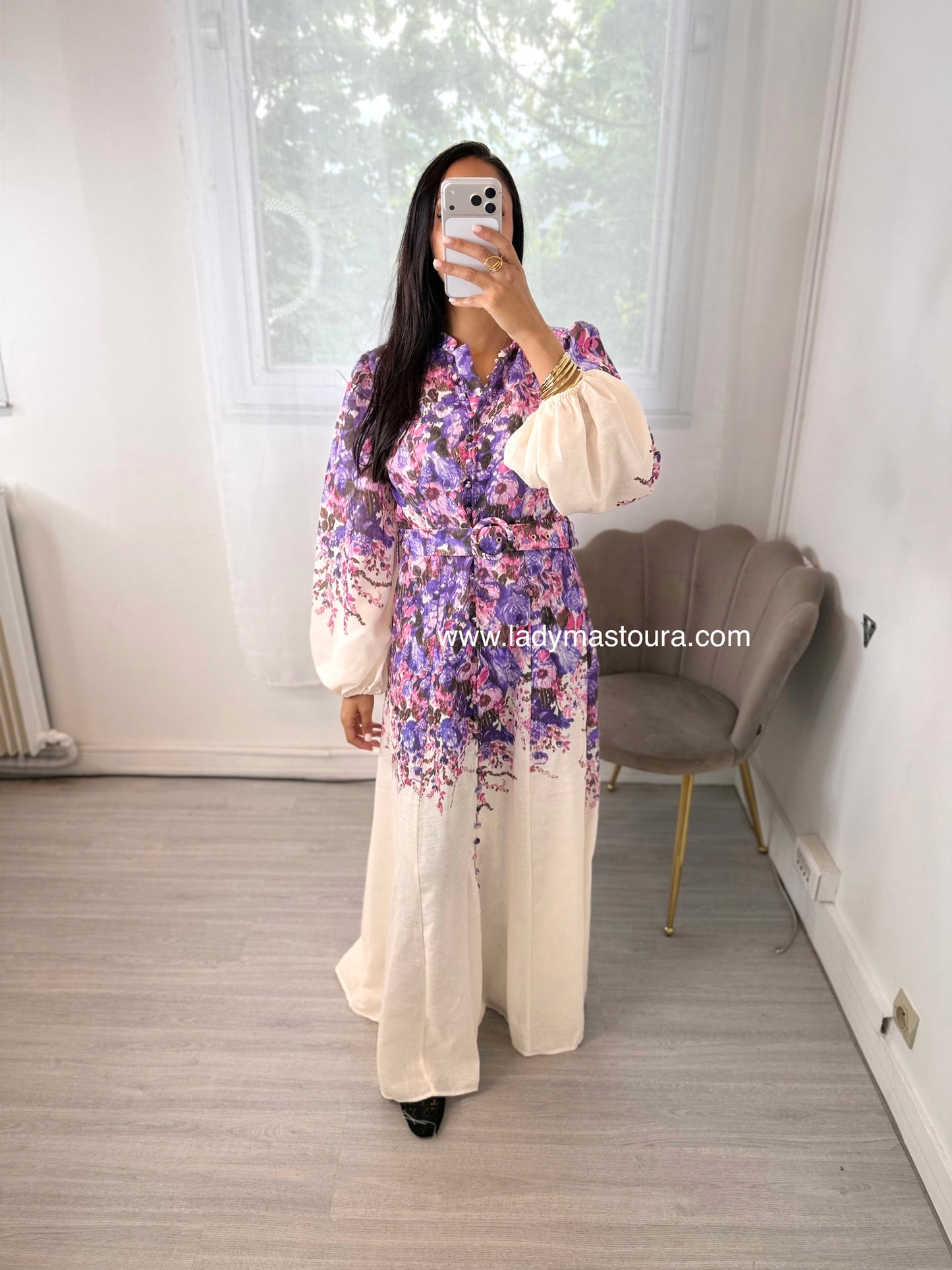 Robe Fleurie - Violet