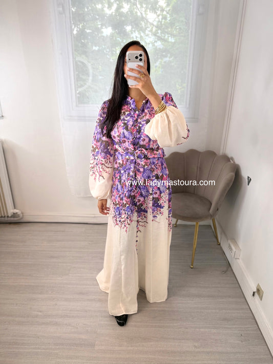 Robe Fleurie - Violet