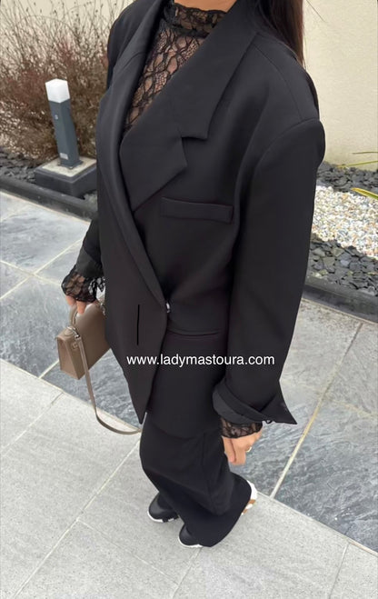Blazer asymétrique - Noir