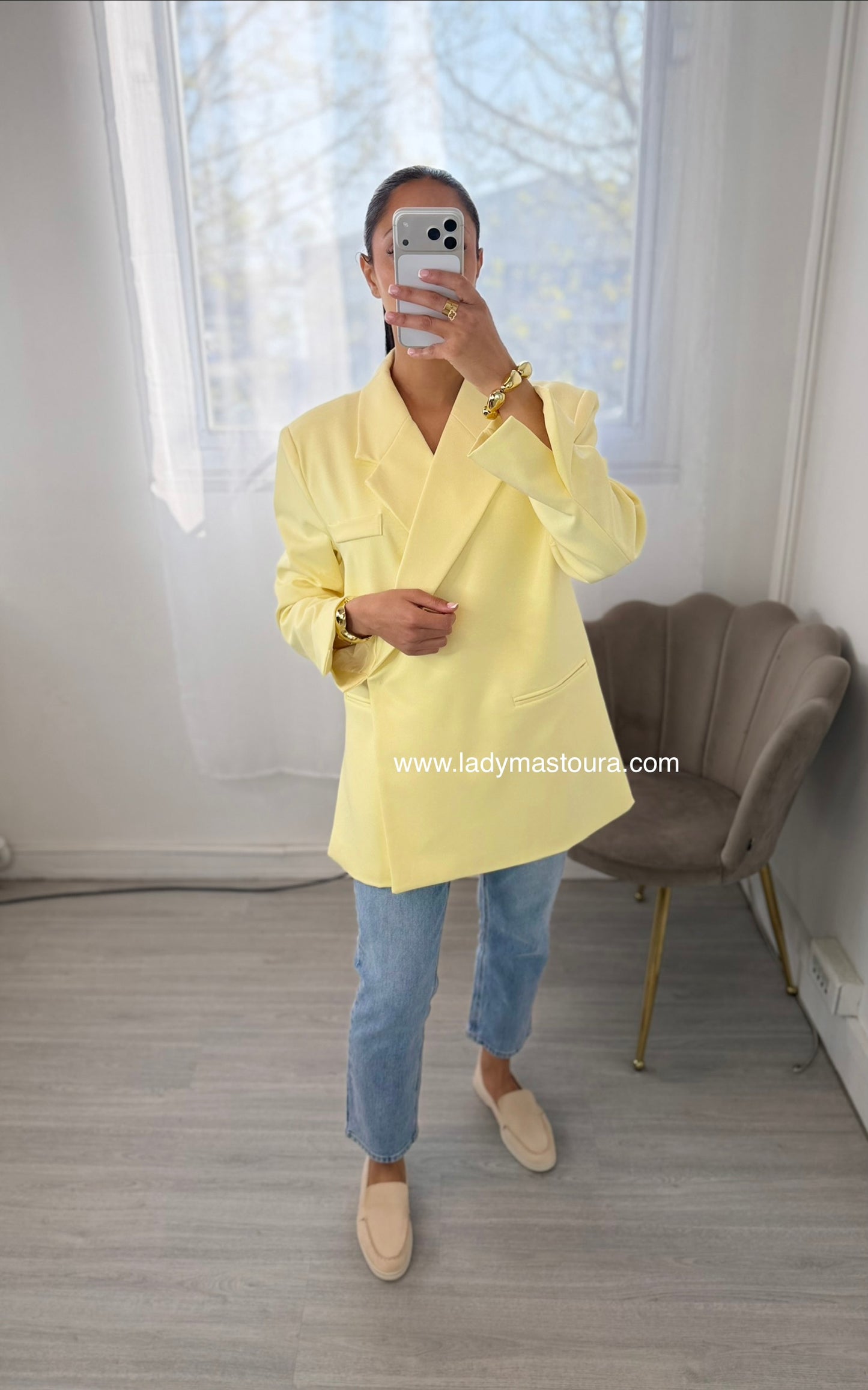 Blazer asymétrique - Jaune