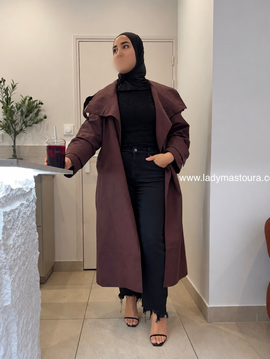 Trench Qualité Premium - Prune