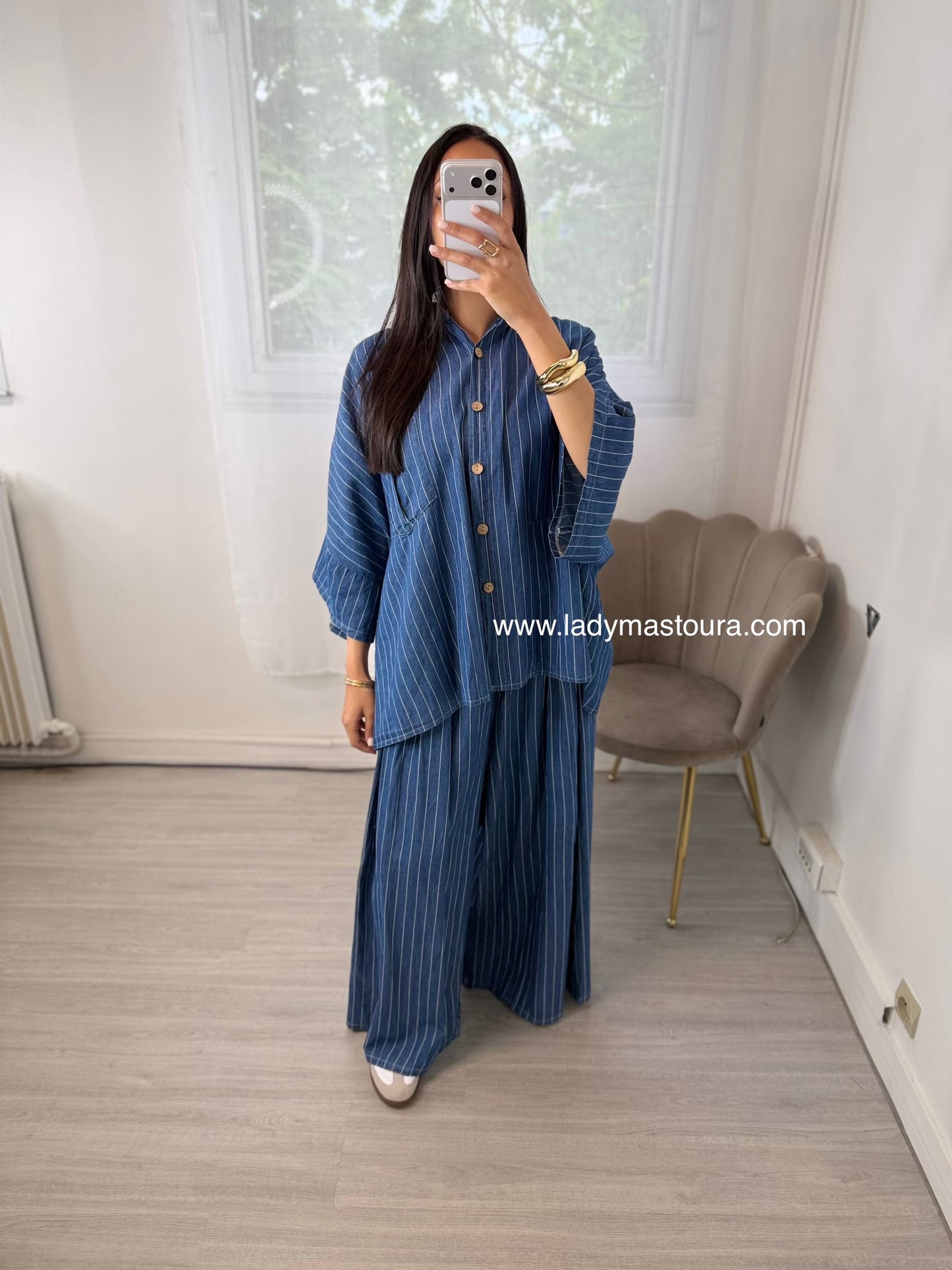 Ensemble rayé Bleu
