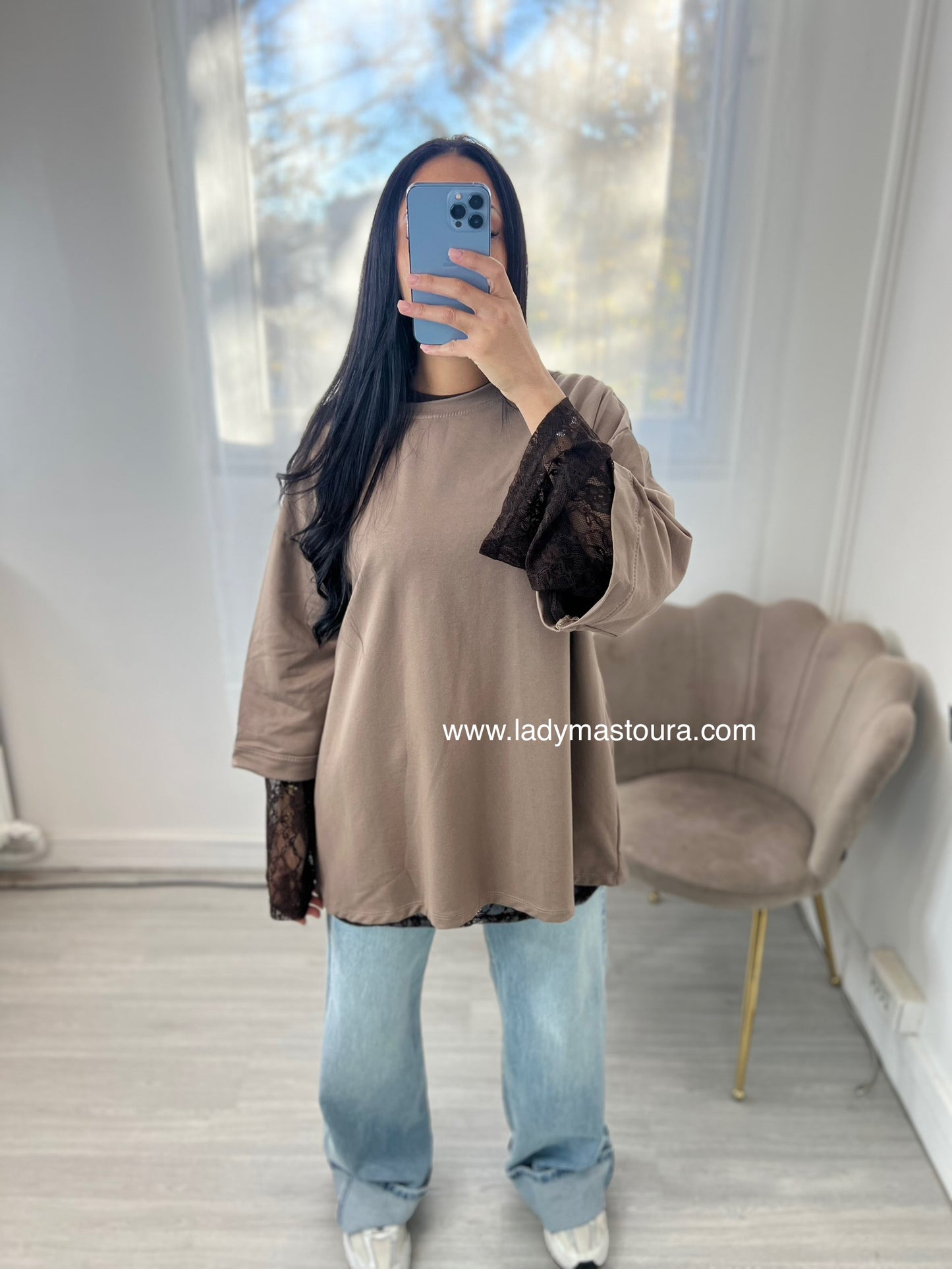 Haut dentelle oversize - Plusieurs coloris