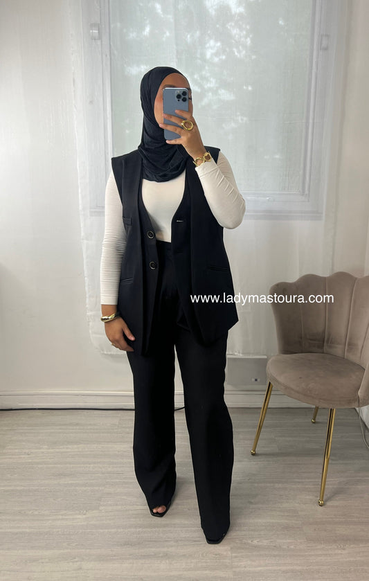 Blazer sans manches - Noir