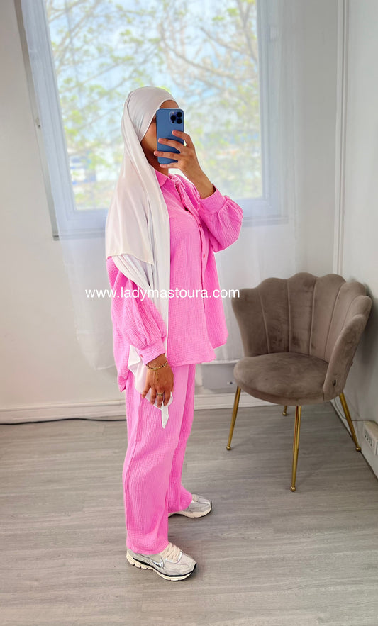 Ensemble Gaz de Coton - Rose