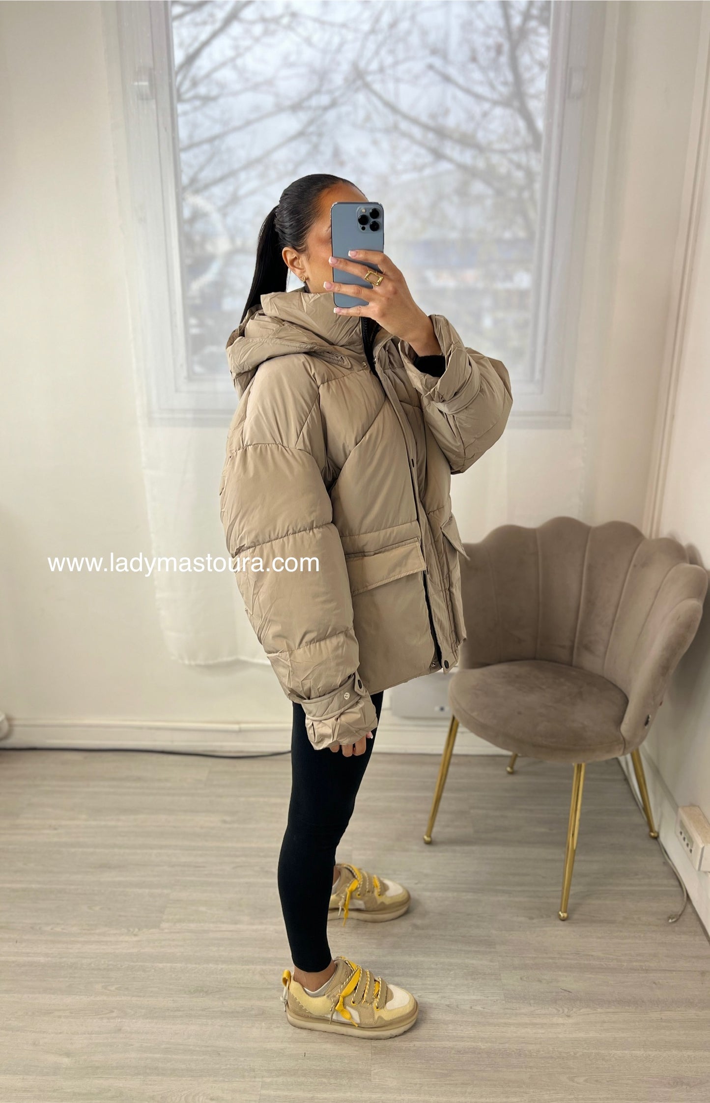 Doudoune Samira - Taupe