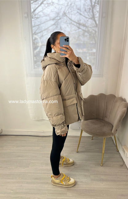 Doudoune Samira - Taupe