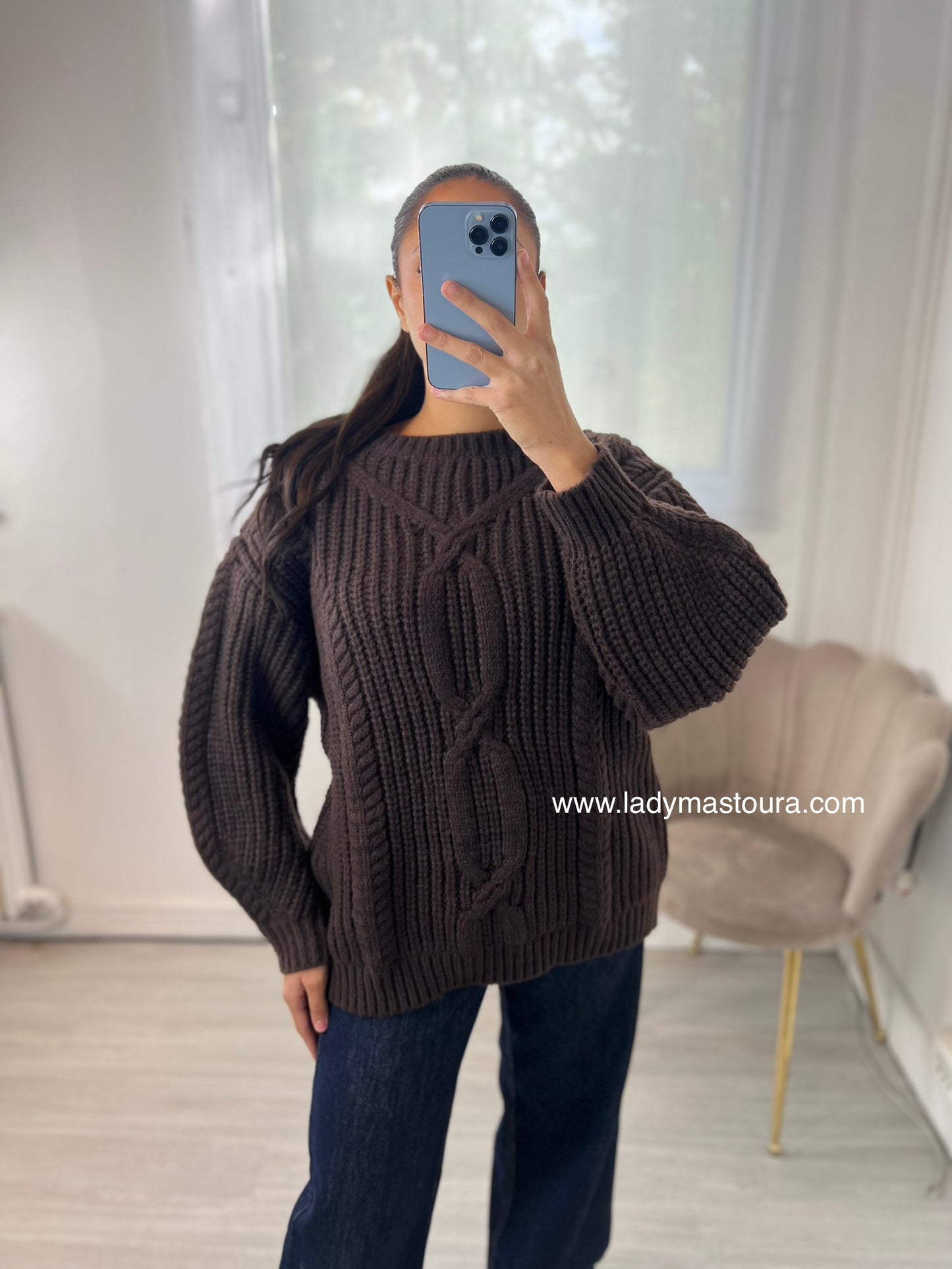 Pull en maille tressé - Plusieurs coloris
