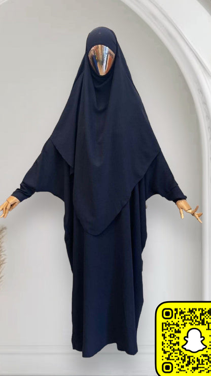Ensemble Khimar + Abaya en jazz - (Plusieurs coloris)