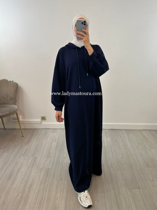 Robe avec capuche - Bleu marine