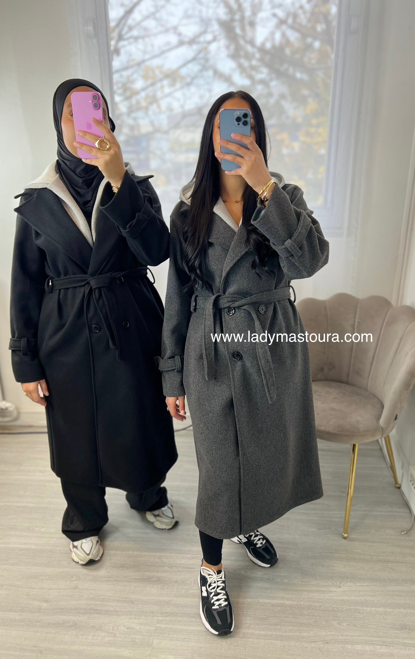 Manteau à capuche - Noir