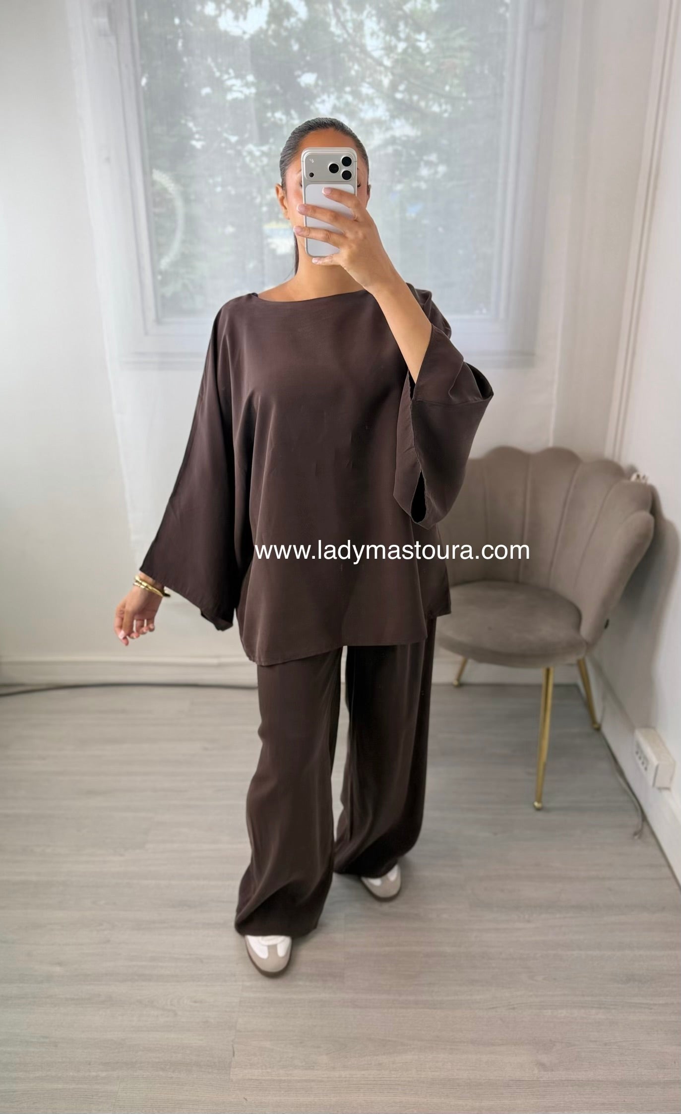 Ensemble fluide Inaya - Chocolat