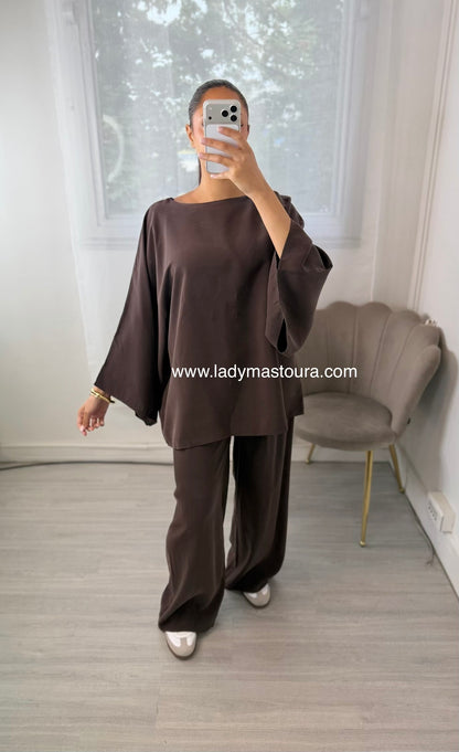 Ensemble fluide Inaya - Chocolat