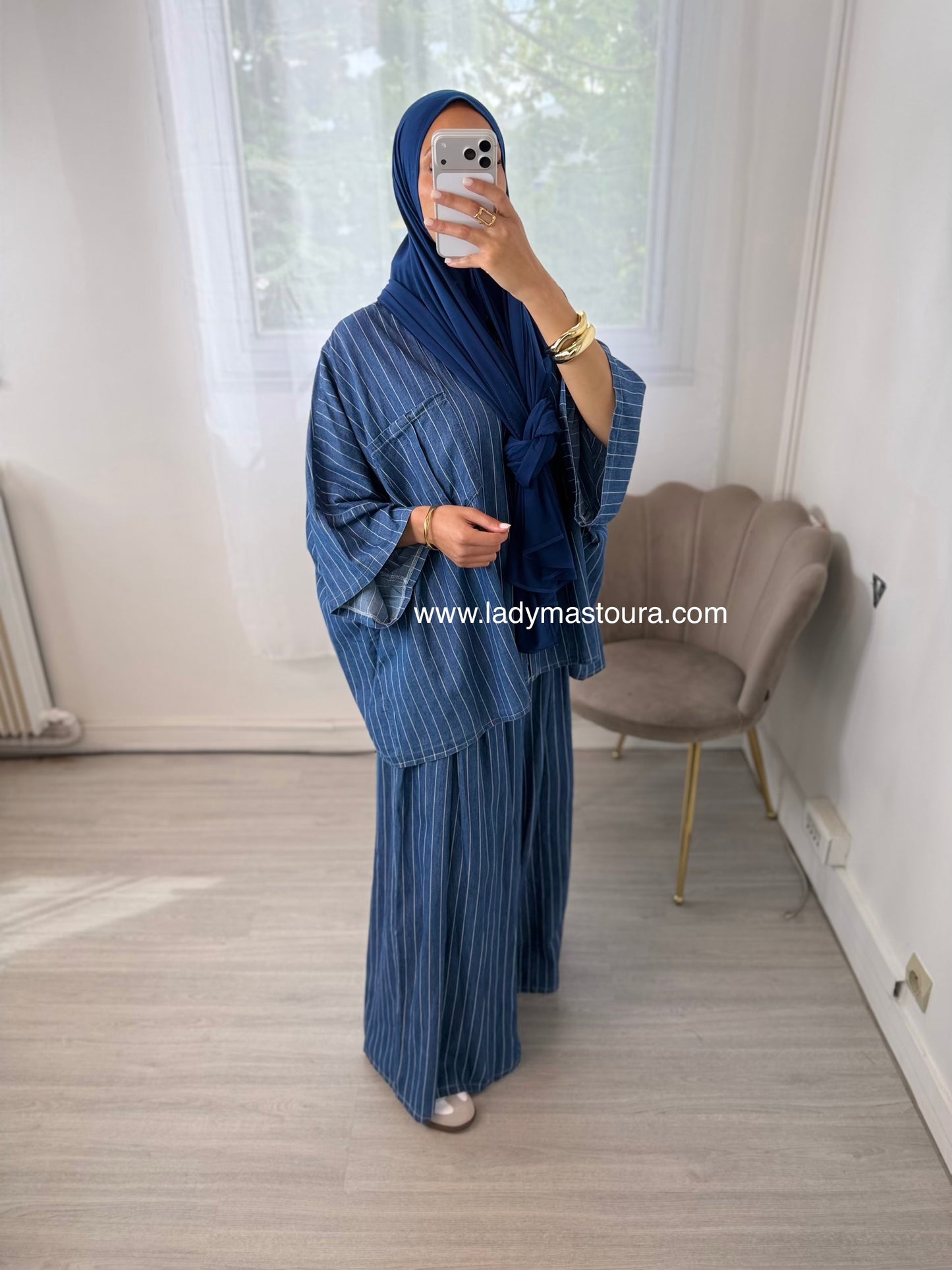 Ensemble rayé Bleu