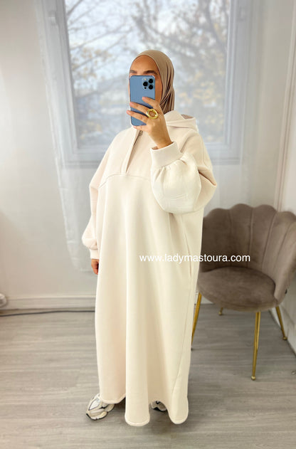 Robe Sweat intérieur molletonné - Beige