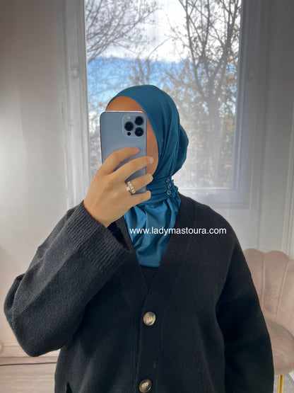Hijab à bouton en jersey premium - plusieurs coloris