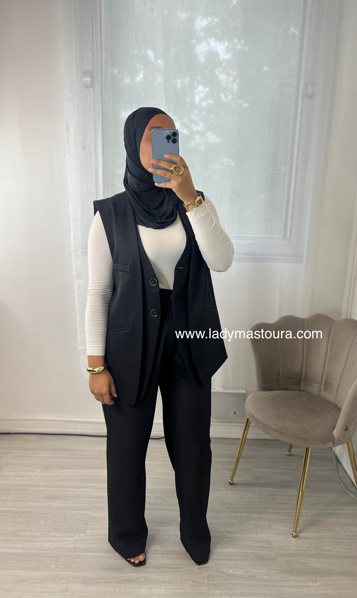 Blazer sans manches - Noir