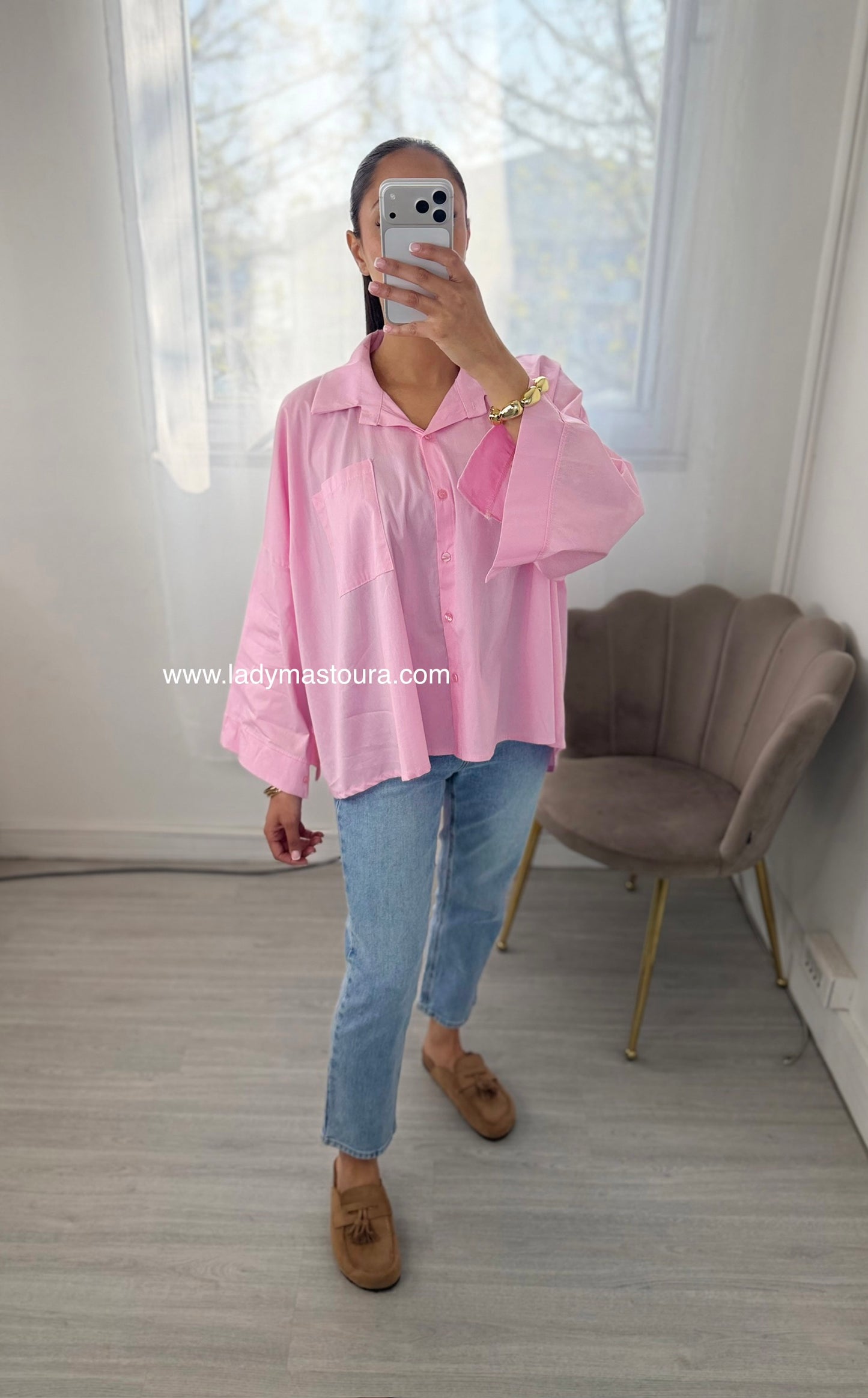 Chemise en popeline (Plusieurs coloris)
