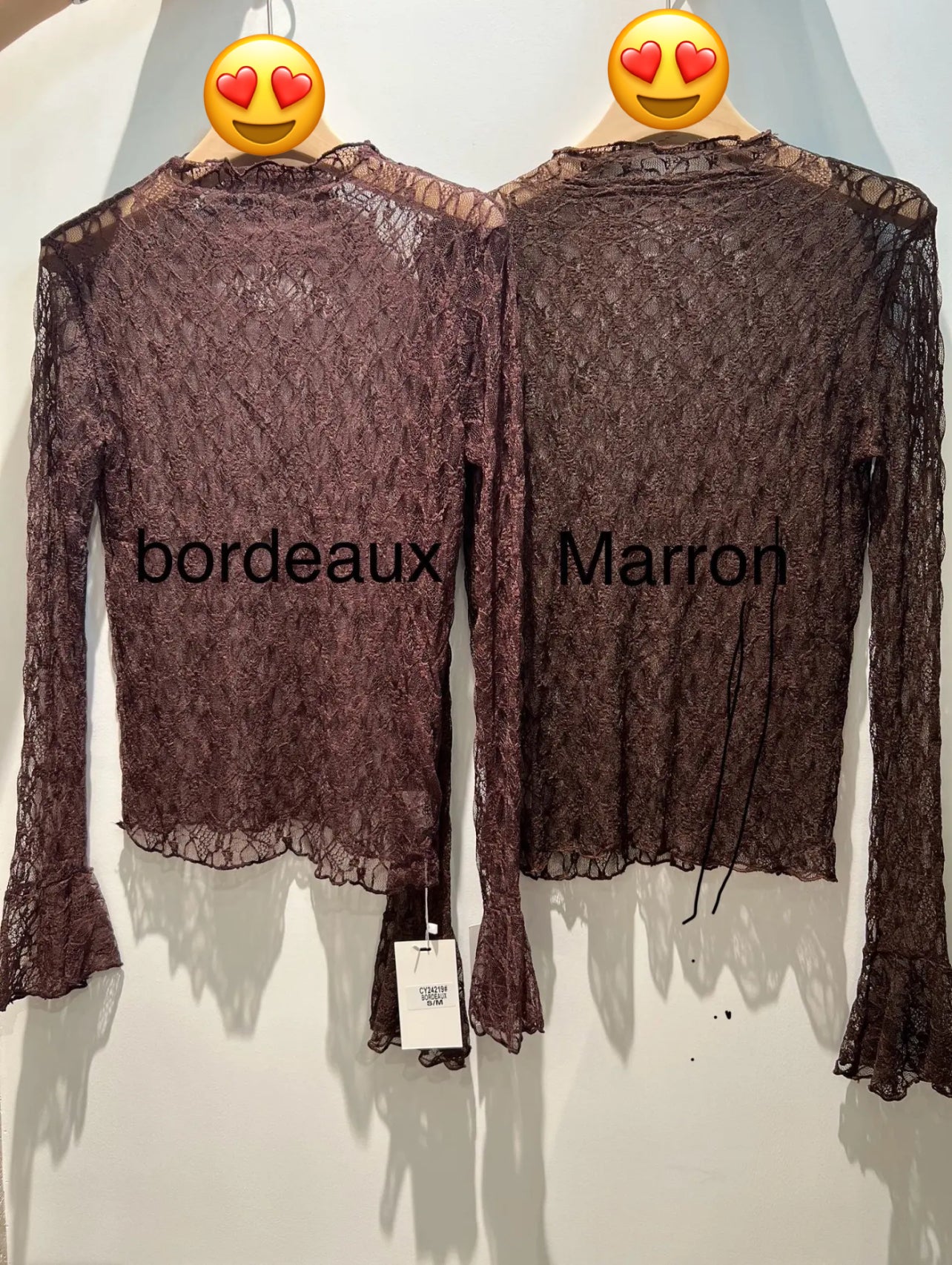 Haut dentelle - Plusieurs coloris