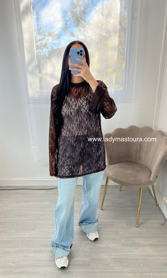 Haut dentelle oversize - Plusieurs coloris