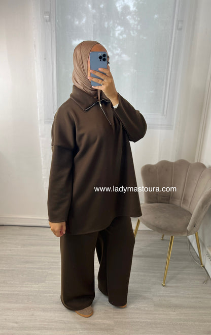 Ensemble Zip - Chocolat